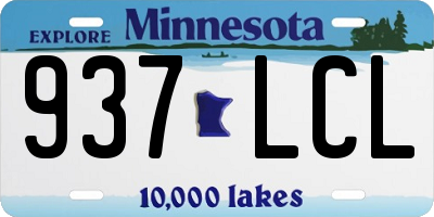 MN license plate 937LCL