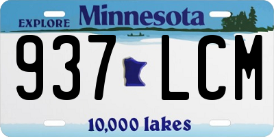 MN license plate 937LCM