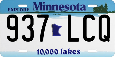 MN license plate 937LCQ