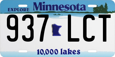 MN license plate 937LCT