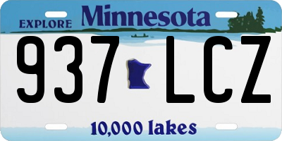 MN license plate 937LCZ