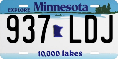 MN license plate 937LDJ