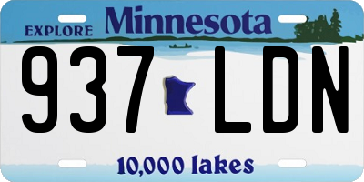 MN license plate 937LDN