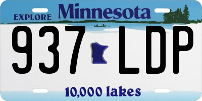 MN license plate 937LDP