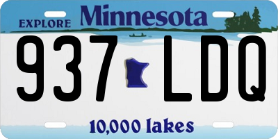 MN license plate 937LDQ