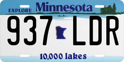 MN license plate 937LDR