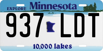 MN license plate 937LDT