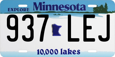 MN license plate 937LEJ
