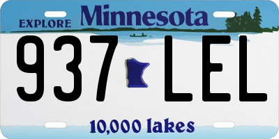 MN license plate 937LEL