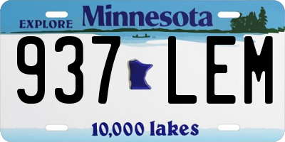 MN license plate 937LEM