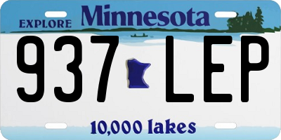 MN license plate 937LEP
