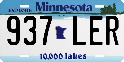 MN license plate 937LER