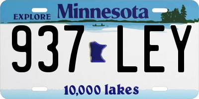 MN license plate 937LEY
