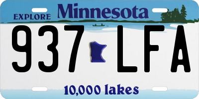 MN license plate 937LFA