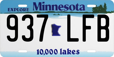 MN license plate 937LFB