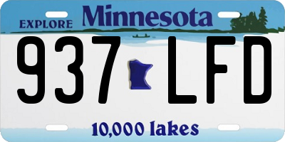 MN license plate 937LFD