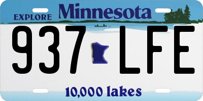 MN license plate 937LFE
