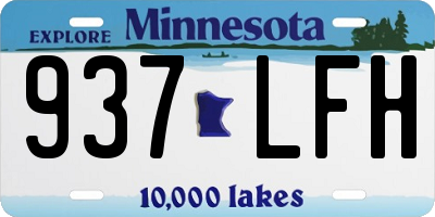 MN license plate 937LFH