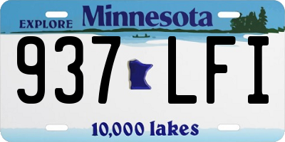 MN license plate 937LFI