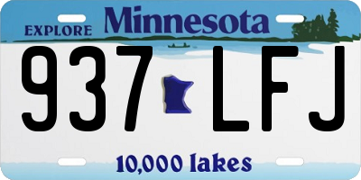 MN license plate 937LFJ