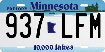 MN license plate 937LFM