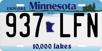 MN license plate 937LFN