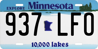 MN license plate 937LFO