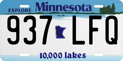 MN license plate 937LFQ
