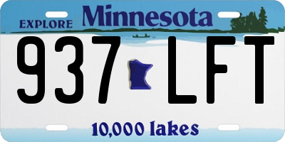 MN license plate 937LFT