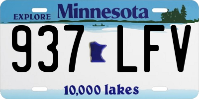 MN license plate 937LFV