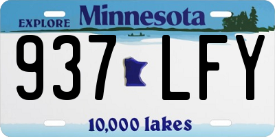 MN license plate 937LFY