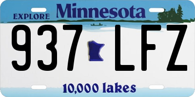 MN license plate 937LFZ