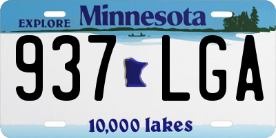 MN license plate 937LGA