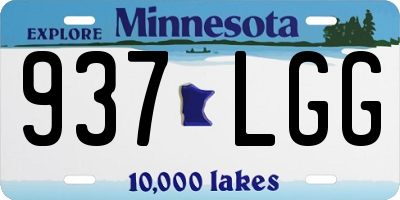 MN license plate 937LGG