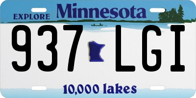 MN license plate 937LGI