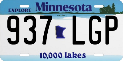 MN license plate 937LGP
