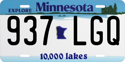 MN license plate 937LGQ