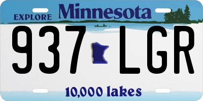 MN license plate 937LGR