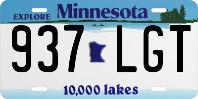 MN license plate 937LGT