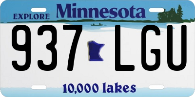 MN license plate 937LGU