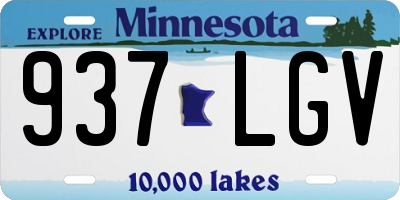 MN license plate 937LGV