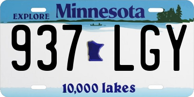 MN license plate 937LGY