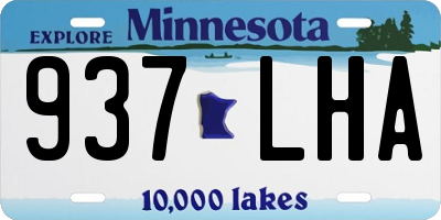 MN license plate 937LHA