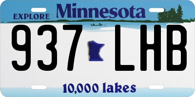 MN license plate 937LHB