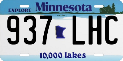 MN license plate 937LHC