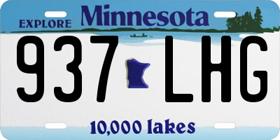 MN license plate 937LHG