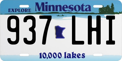 MN license plate 937LHI