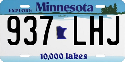 MN license plate 937LHJ