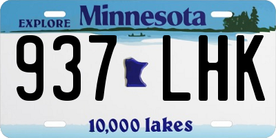 MN license plate 937LHK