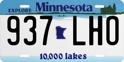 MN license plate 937LHO